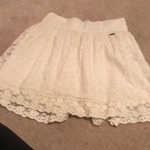 Cream lace skirt